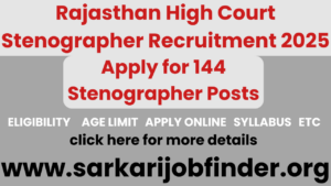 Rajasthan HC Steno Recruitment: Apply for 144 Stenographer Posts