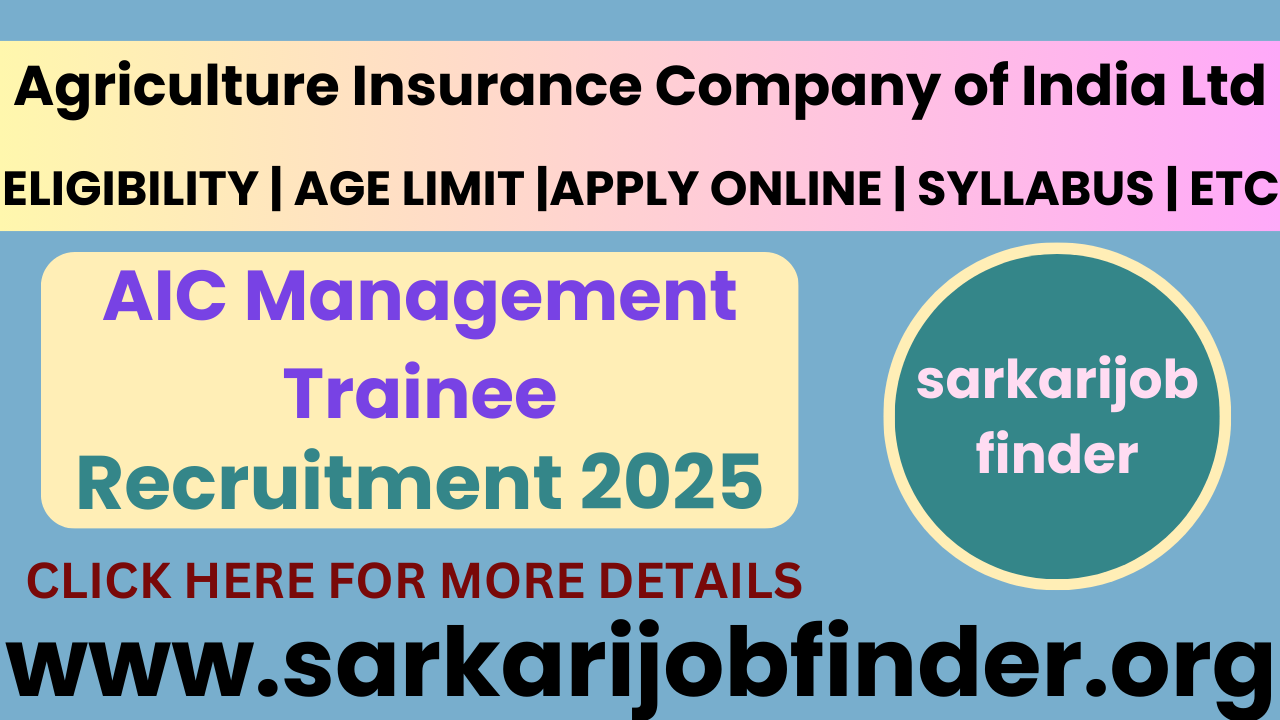 AIC Management Trainee Recruitment 2025