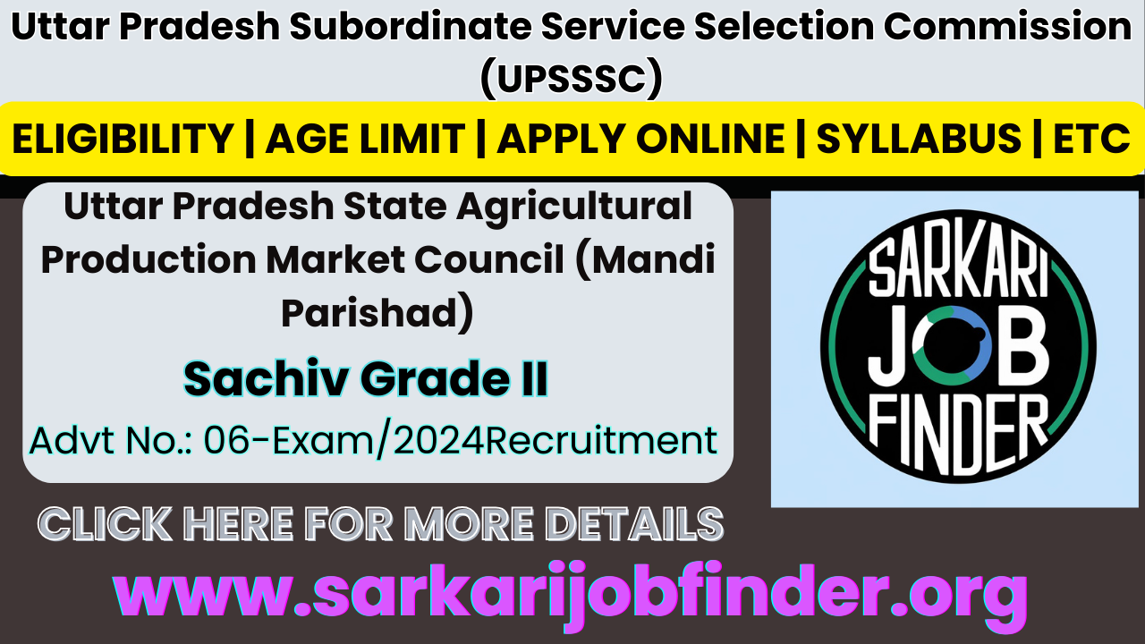 UPSSSC Sachiv Grade 2 Recruitment 2024