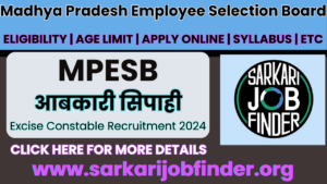 MPESB Excise Constable Recruitment 2024: Apply Now for 253 Government Vacancies