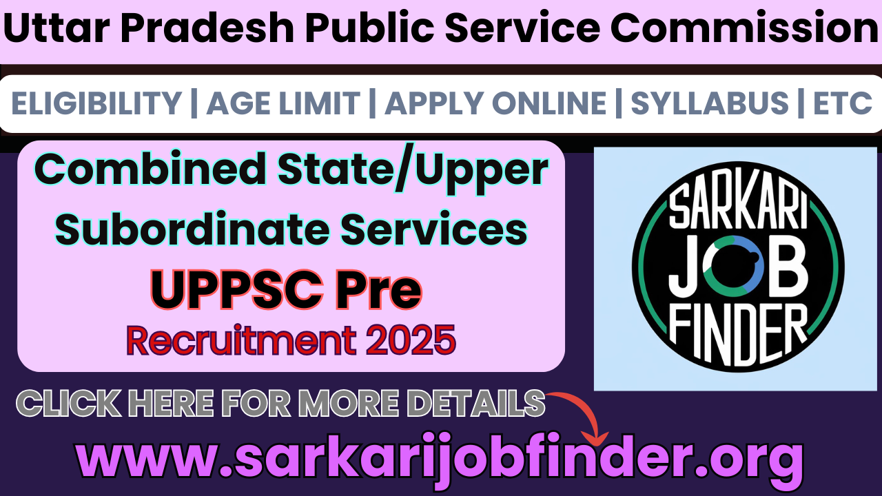 UPPSC ACF, RFO & Upper Subordinate Exam 2025