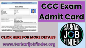 CCC Exam 2025 Admit Card Out – Check & Download Your Hall Ticket Today