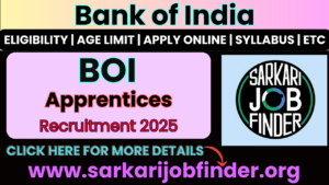 Bank of India Apprentice Recruitment 2025 – Golden Opportunity for Graduates