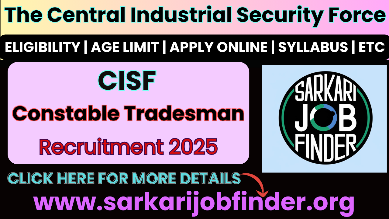 CISF Constable Tradesman 2024