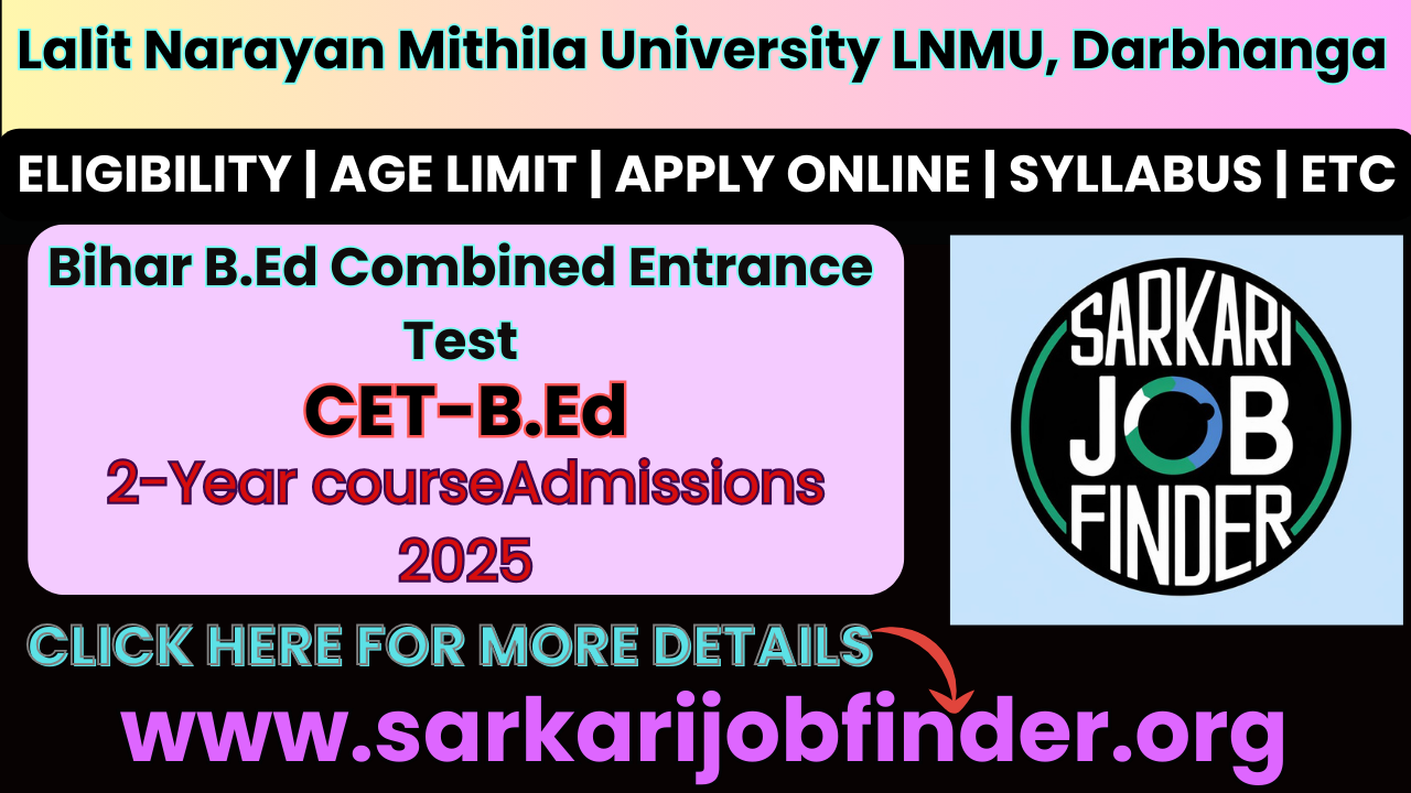 Bihar B.Ed CET 2025